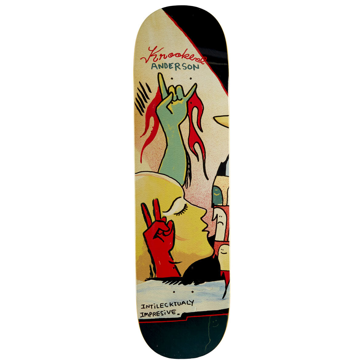 Krooked Manderson Three Star Skateboard Deck - 8.38
