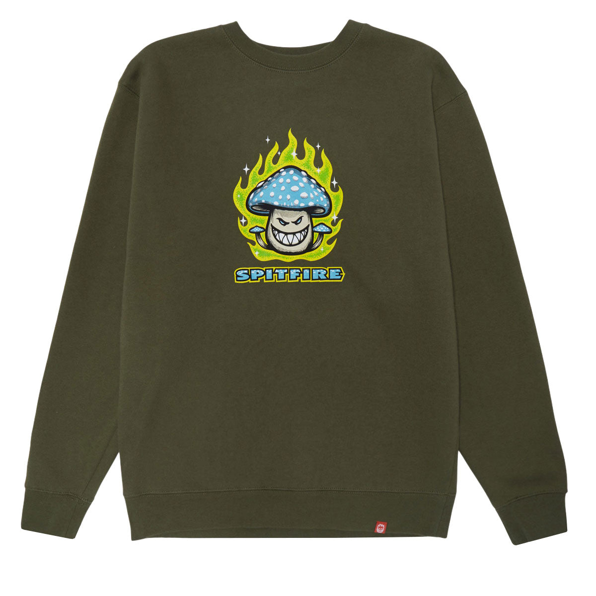 Spitfire Mushroom Bighead Sweatshirt - Army/Multi Color image 1
