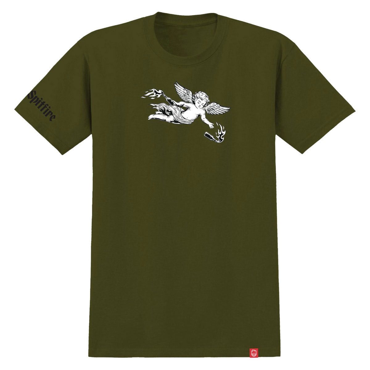 Spitfire Molotov Angel T-Shirt - Military Green/Black/White image 1