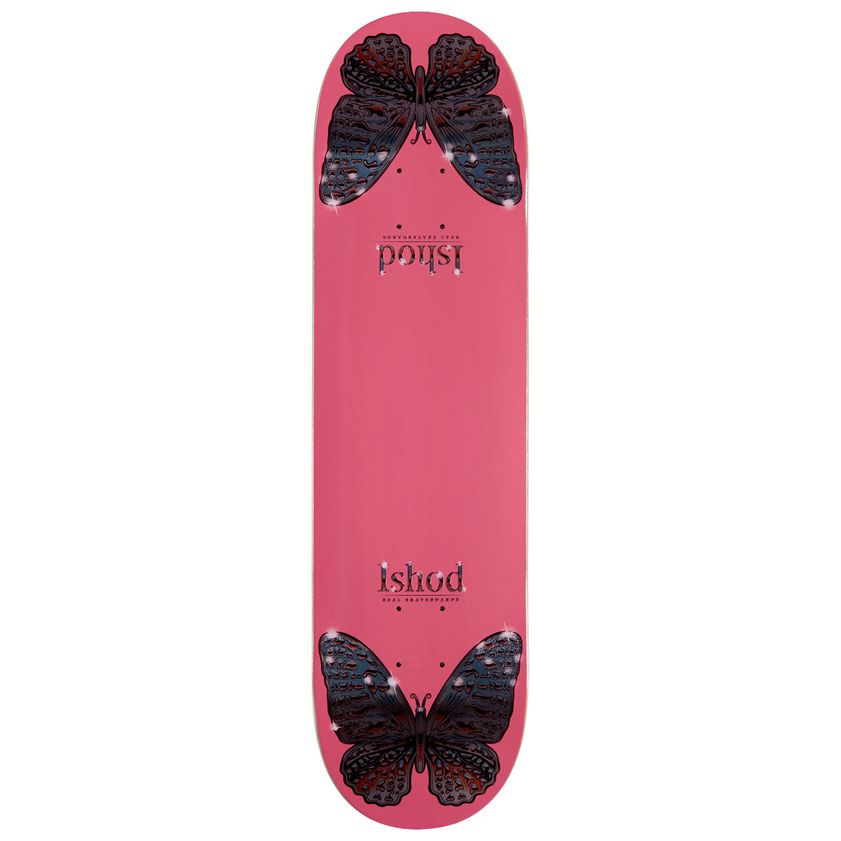 Real Ishod Mariposa Chrome Twin Tail Skateboard Deck - Pink - 8.25