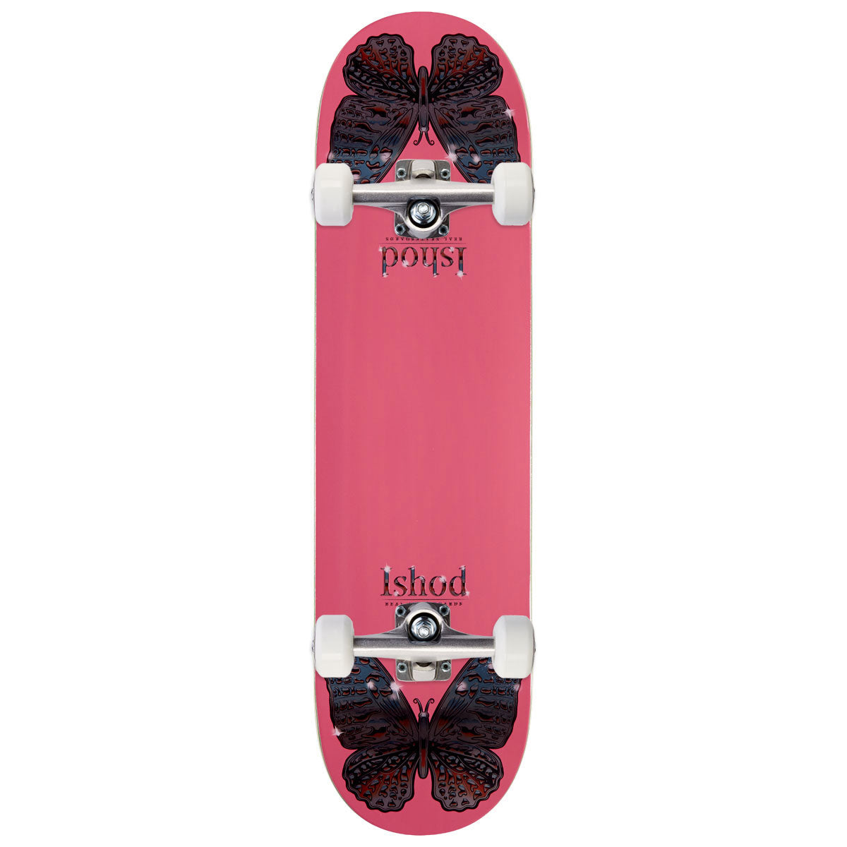 Real Ishod Mariposa Chrome Twin Tail Skateboard Complete - Pink - 8.25