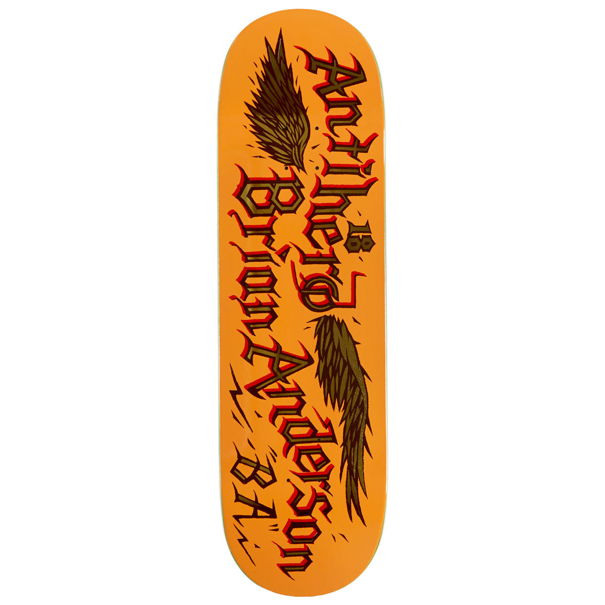 Anti-Hero B.A. Customs Skateboard Deck - Orange - 9.02