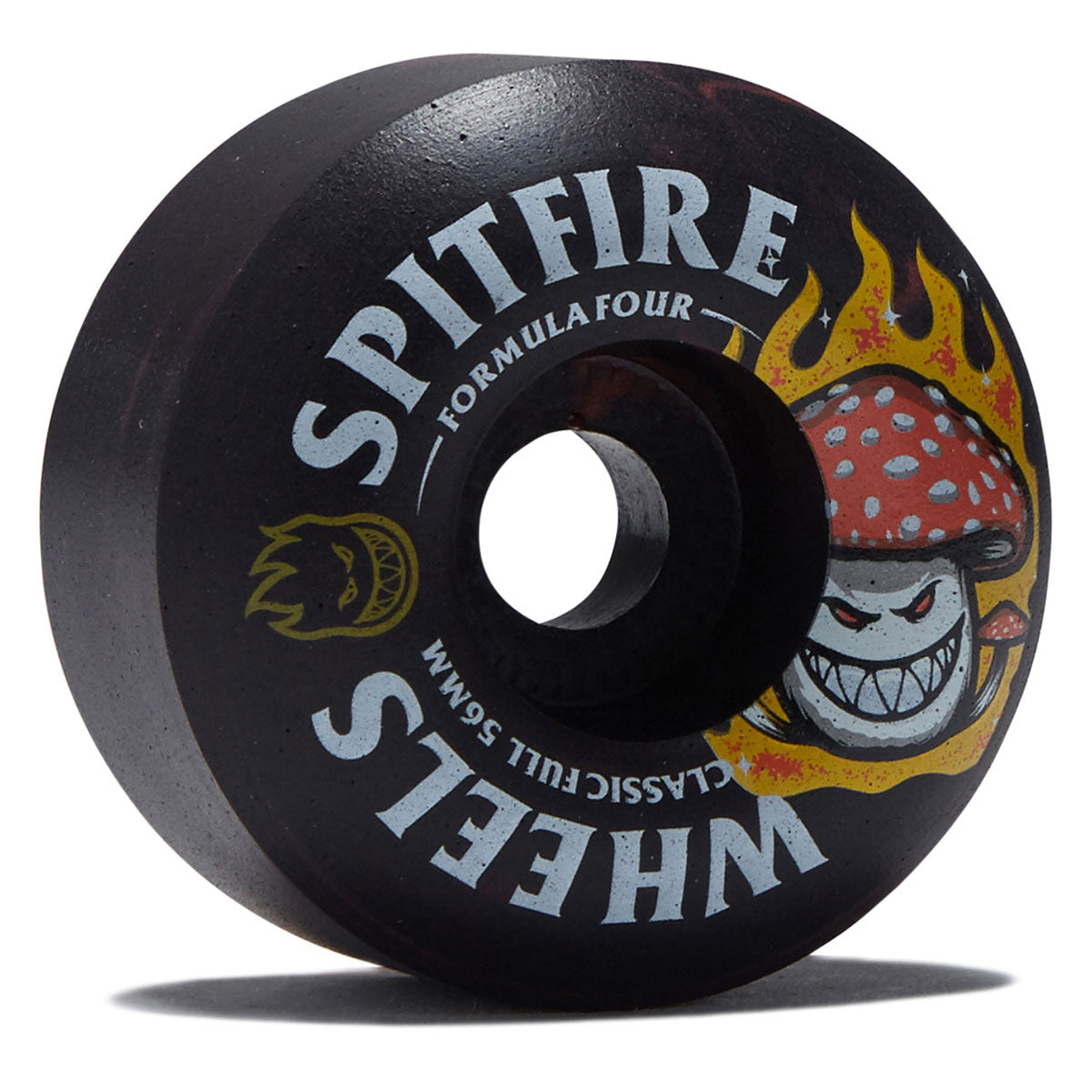 Spitfire F4 99 Shroom Bighead Classic Full Skateboard Wheels - Black/Red Swirl - 56mm image 1