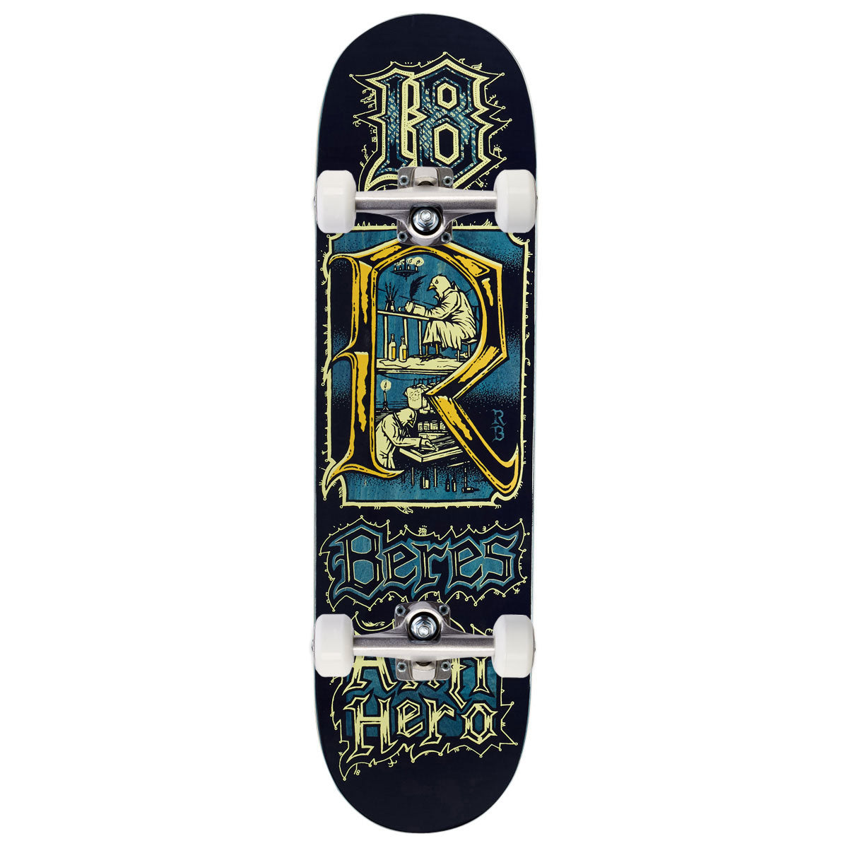 Anti-Hero Beres Medieval Skateboard Complete - Navy - 8.50