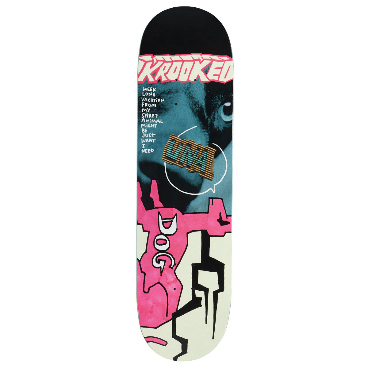 Krooked Una Spiret Animal True Fit Skateboard Deck - 8.50