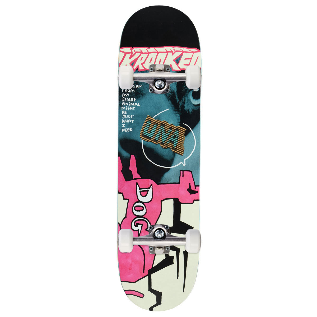 Krooked Una Spiret Animal True Fit Skateboard Complete - 8.50