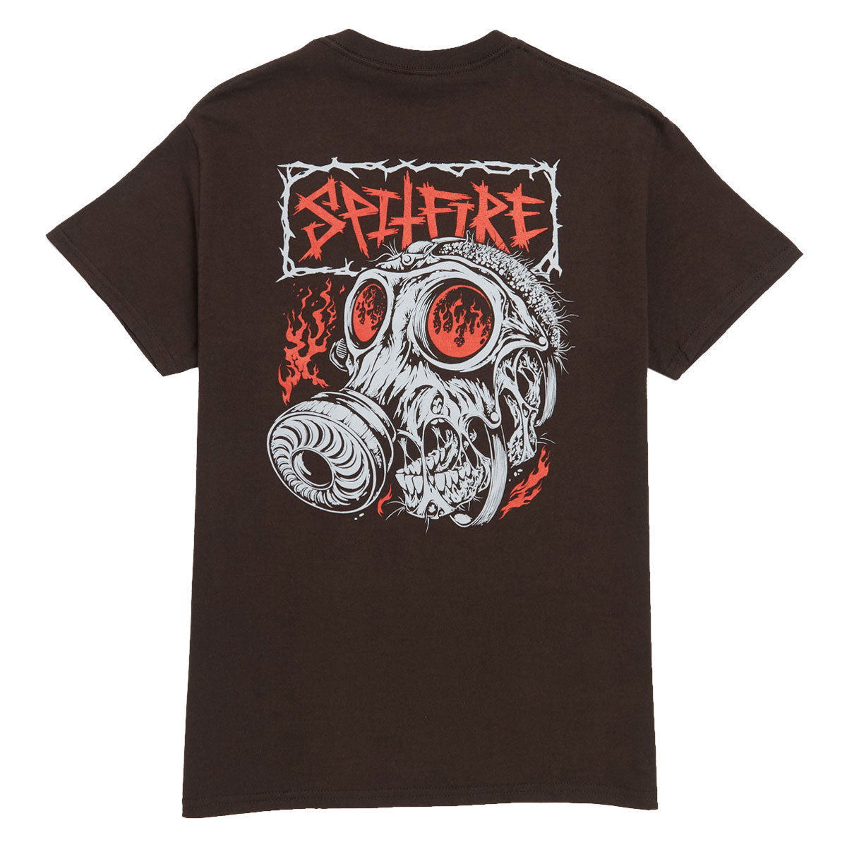 Spitfire Gas Mask T-Shirt - Dark Chocolate/Multi Color image 1