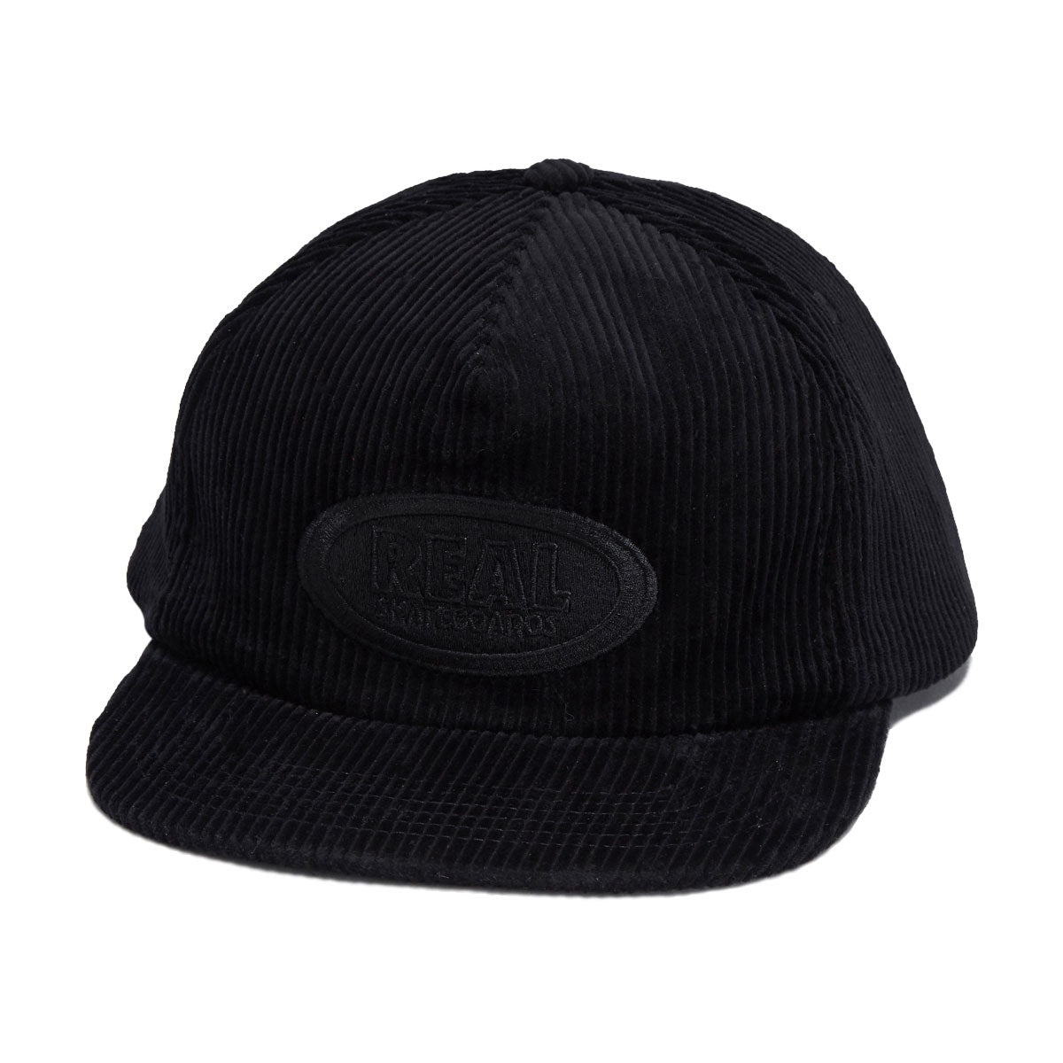 Real Oval Snapback Hat - Black/Black image 1