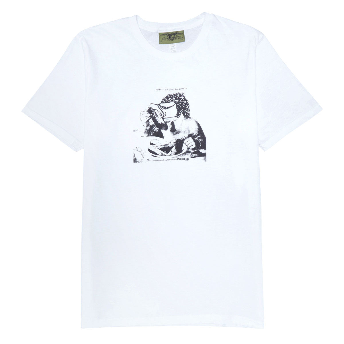 Anti-Hero Tasty Curbs T-Shirt - White/Black Tonal image 1