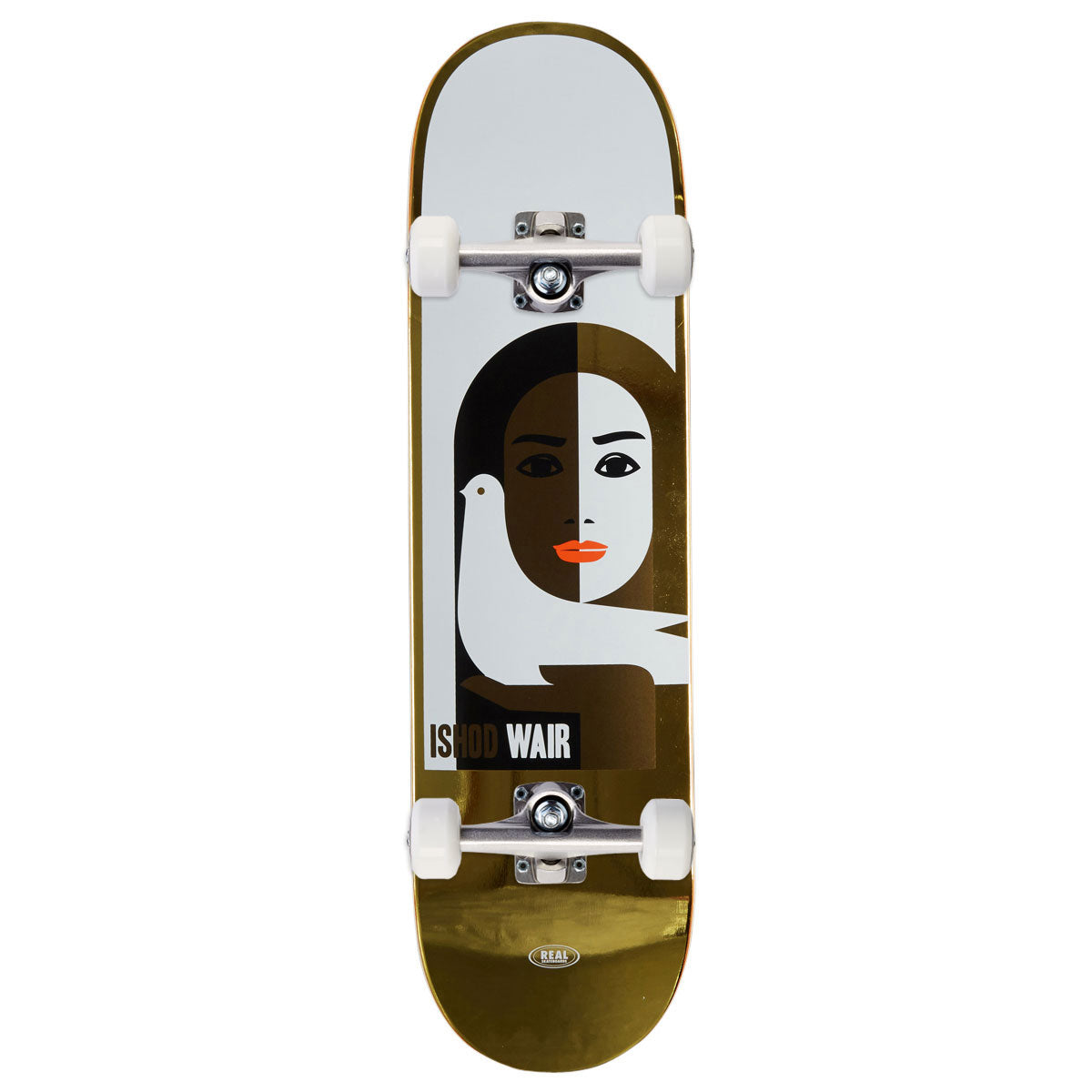 Real Ishod Peace LTD Foil Skateboard Complete - Gold - 8.25