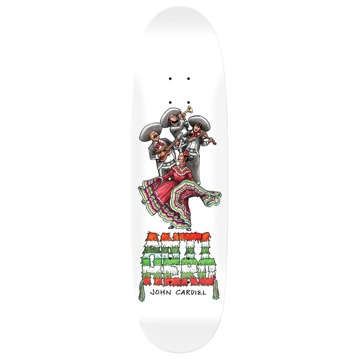 Anti-Hero Cardiel Liberdad Skateboard Deck - White - 9.18