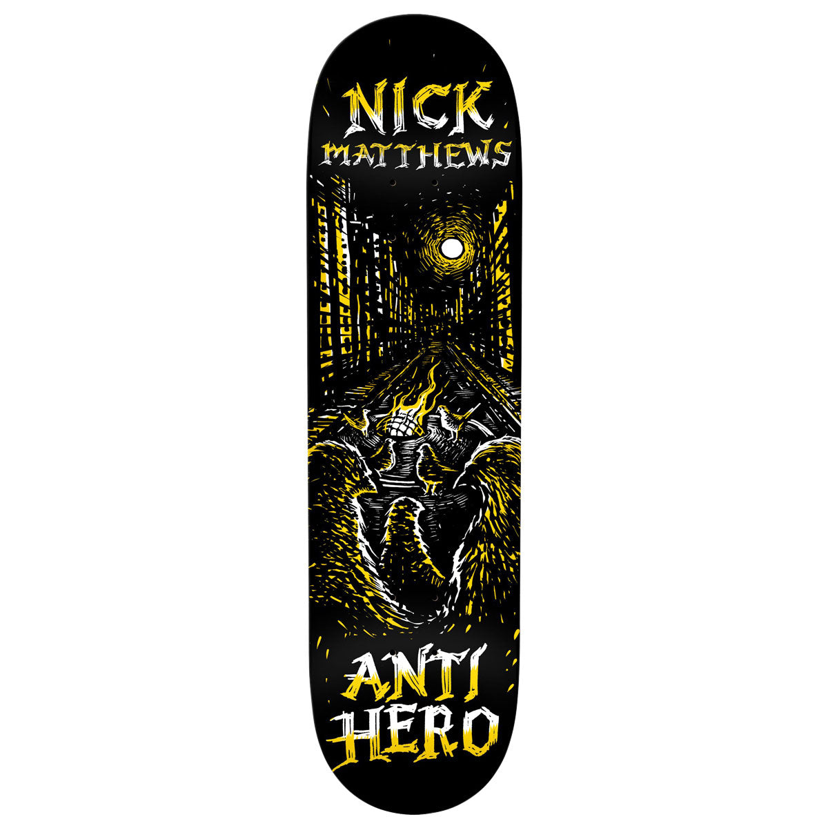 Anti-Hero Matthews Fireside Skateboard Deck - Black - 8.50