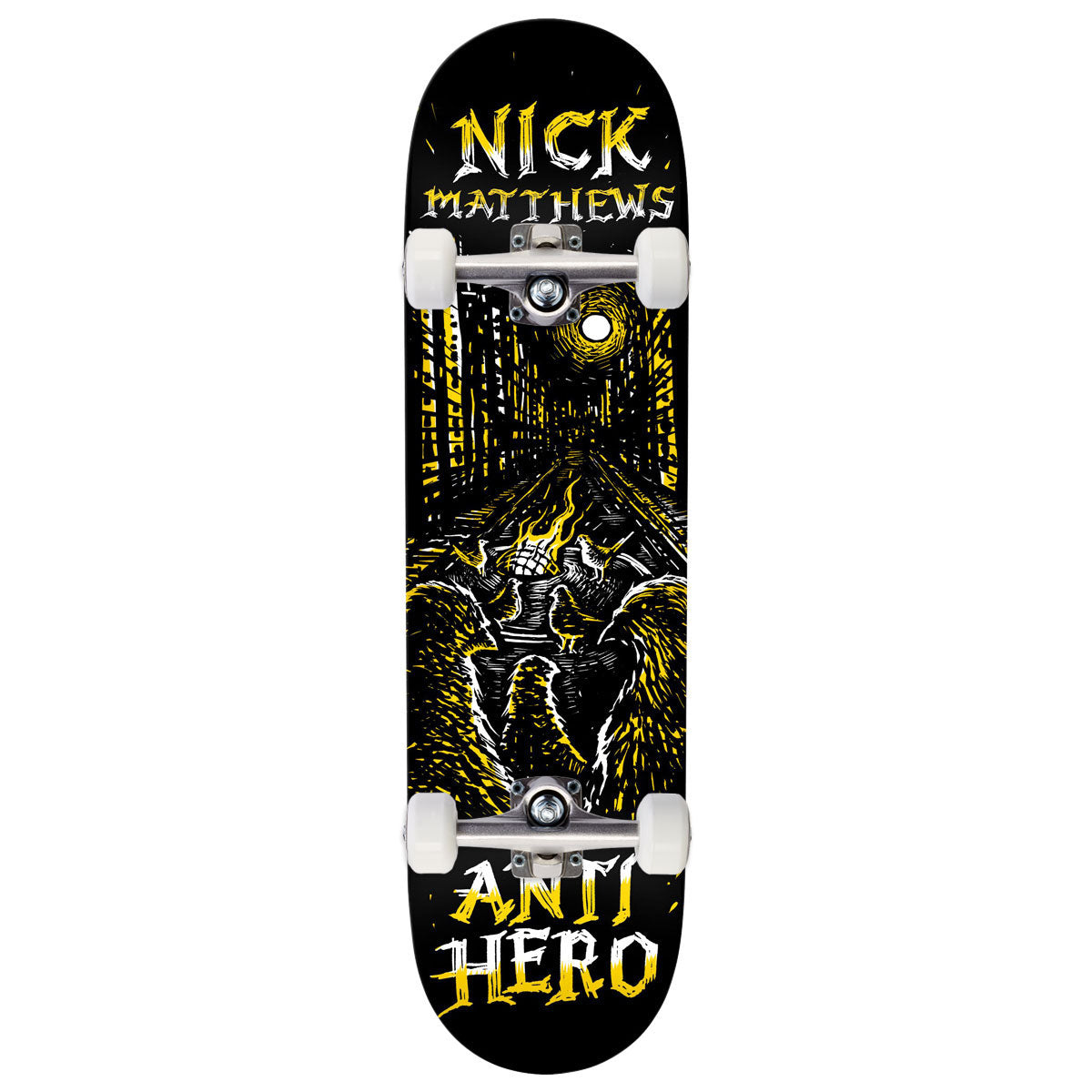 Anti-Hero Matthews Fireside Skateboard Complete - Black - 8.50