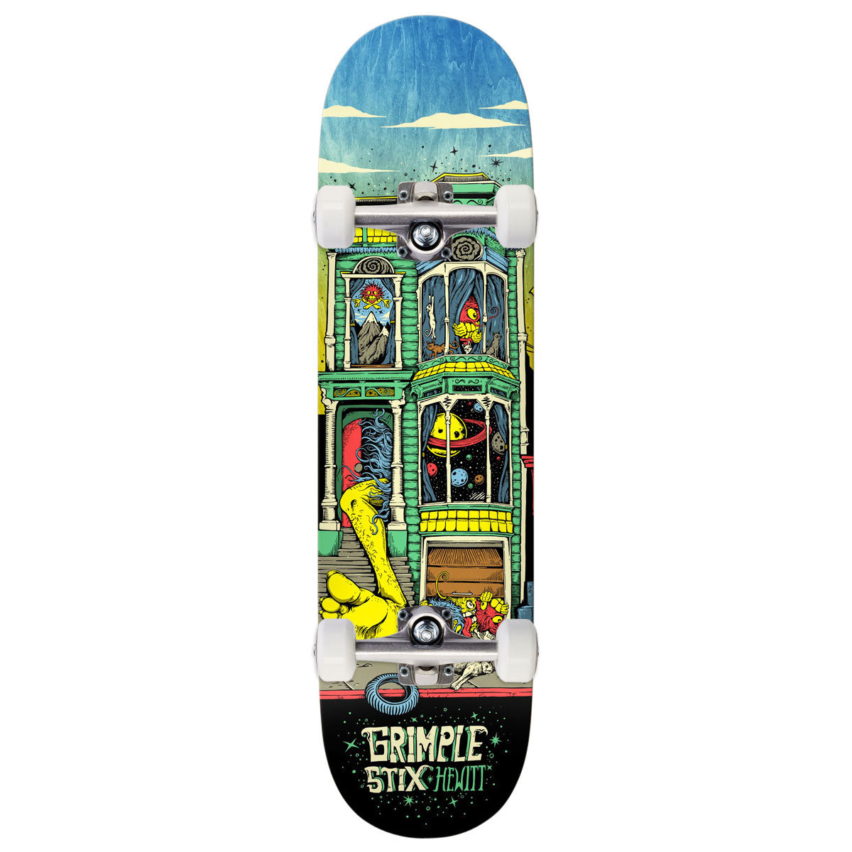Anti-Hero Hewitt Grimple Stix Victorians Skateboard Complete - 8.50