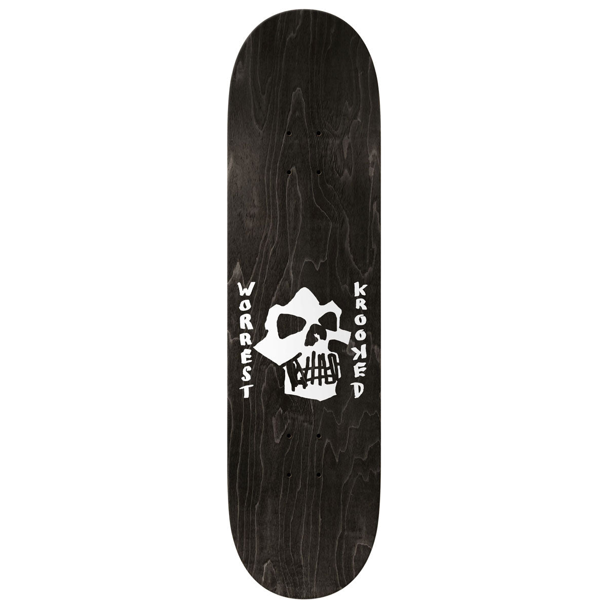 Krooked Worrest Skulls And Bolts Twin Tail Slick Skateboard Deck - 8.30