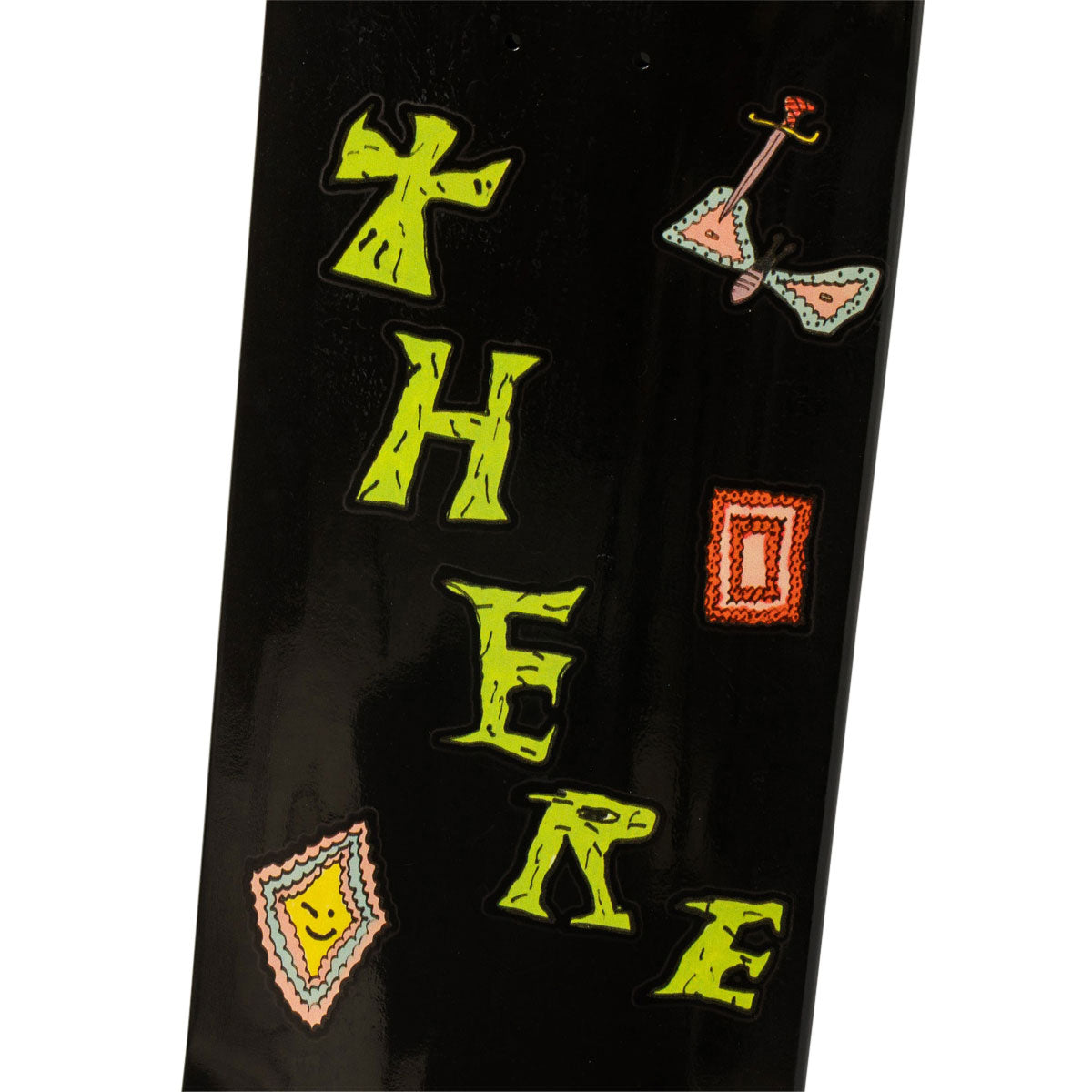 There Team Moth Skateboard Deck - Black - 8.25