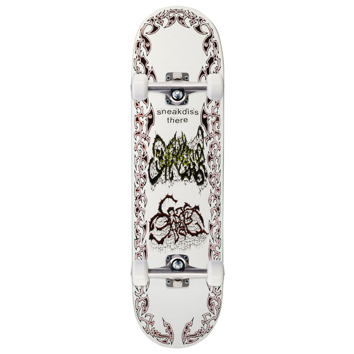 There Team Sneakdiss Battle Ship Skateboard Complete - White - 8.50