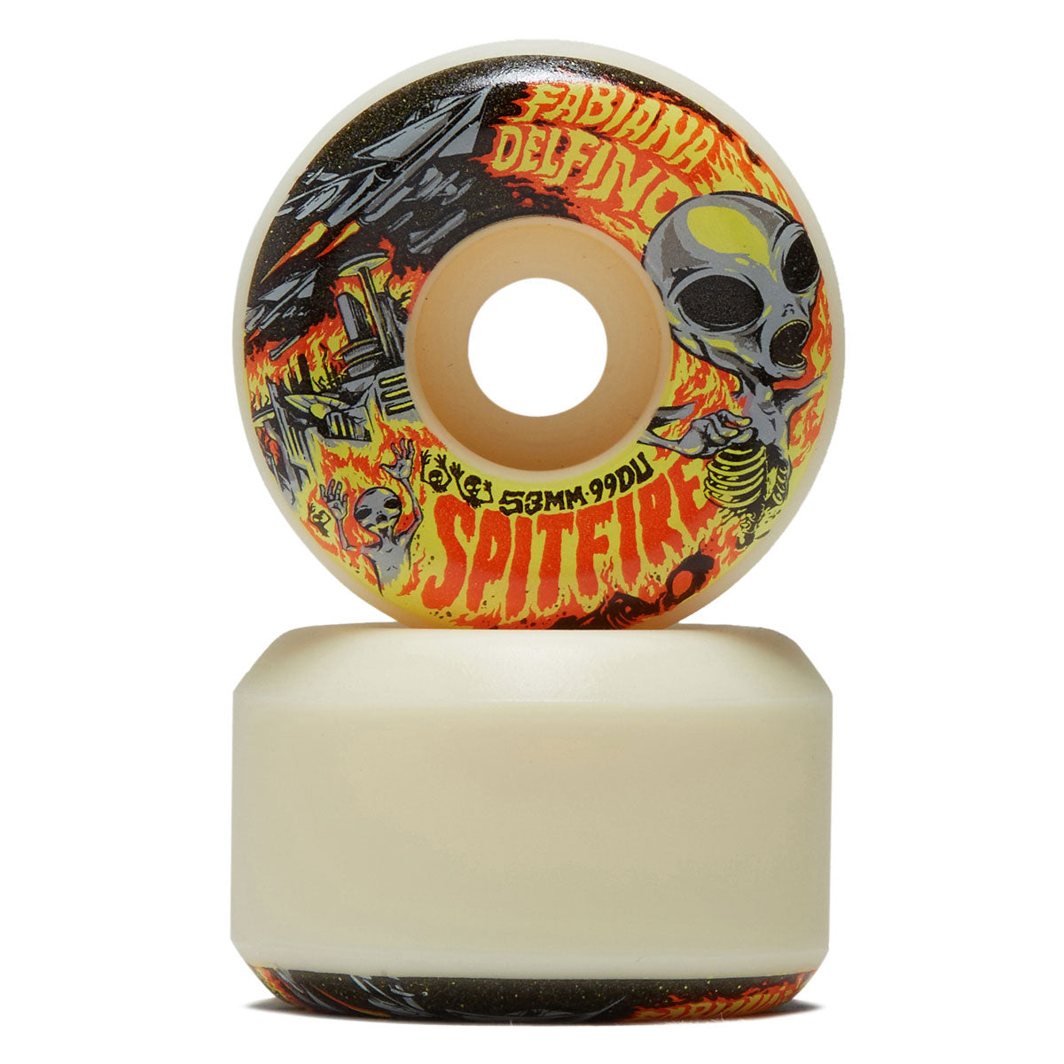 Spitfire Fabiana Invasion F4 99d Conical Full Skateboard Wheels - Natural - 53mm image 2