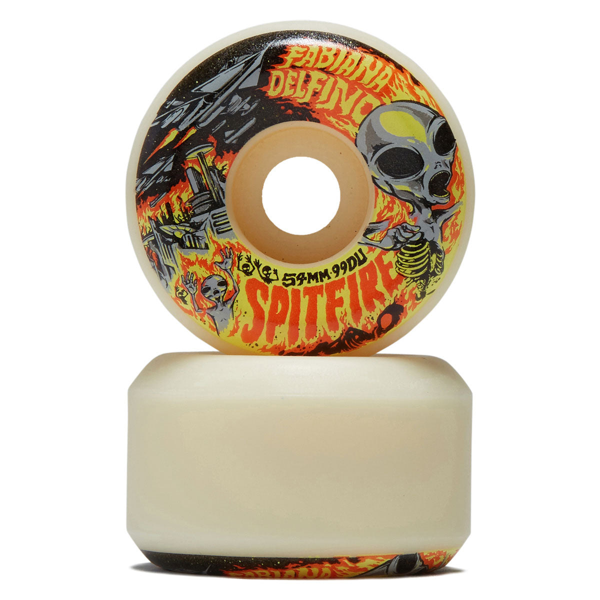 Spitfire Fabiana Invasion F4 99d Conical Full Skateboard Wheels - Natural - 54mm image 2