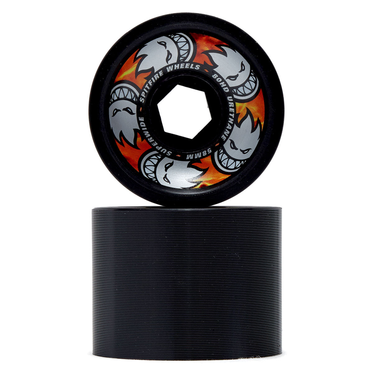 Spitfire Team Multiball 80HD Superwide Skateboard Wheels - Black - 58mm image 2