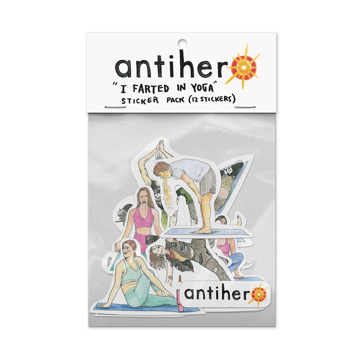 Anti-Hero I Farted In Yoga Class Sticker Pack image 1