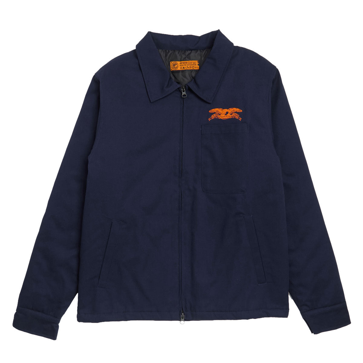 Anti-Hero Basic Eagle Stash Jacket - Navy/Orange Embroidery image 1
