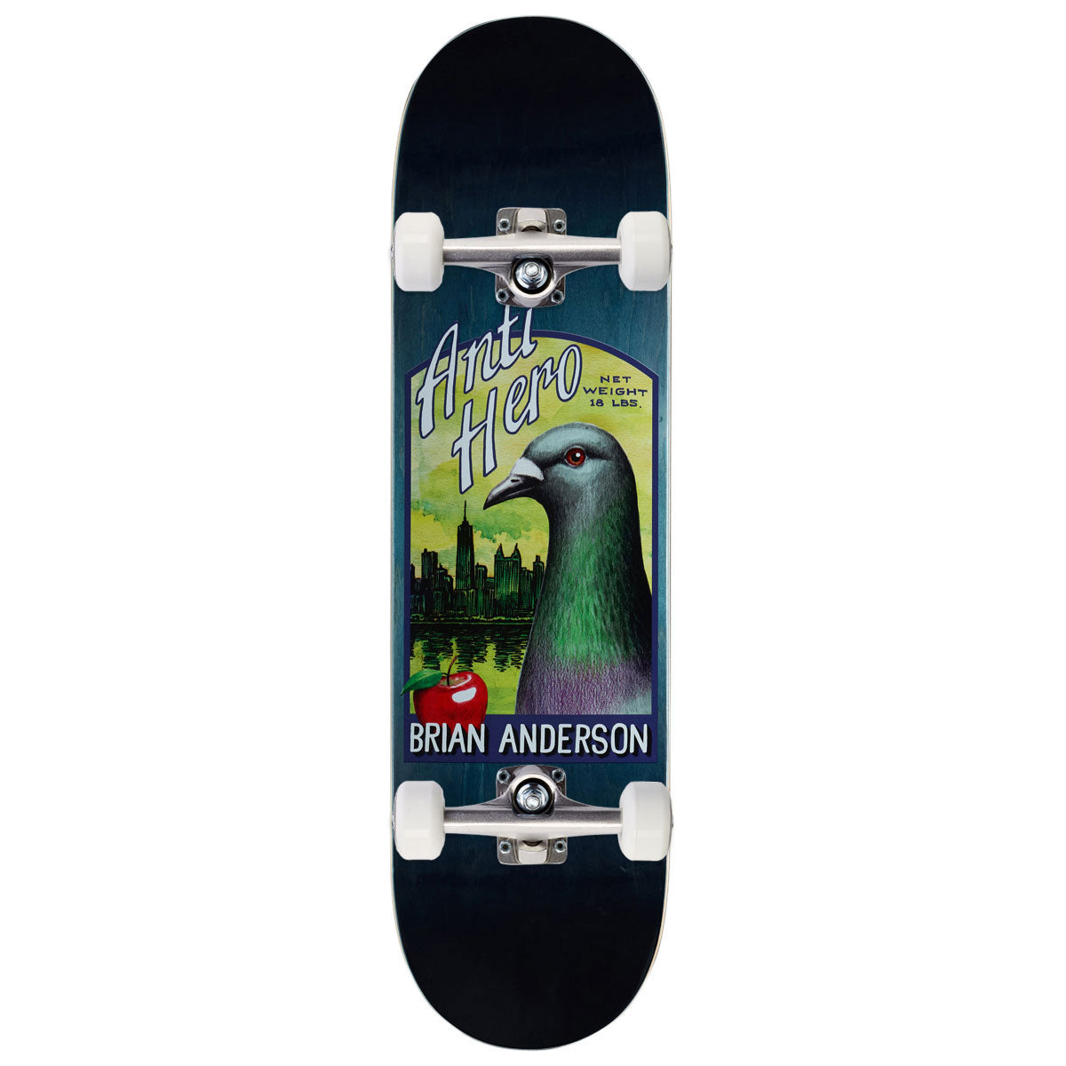 Anti-Hero B.A. Homers Skateboard Complete - Blue - 8.62