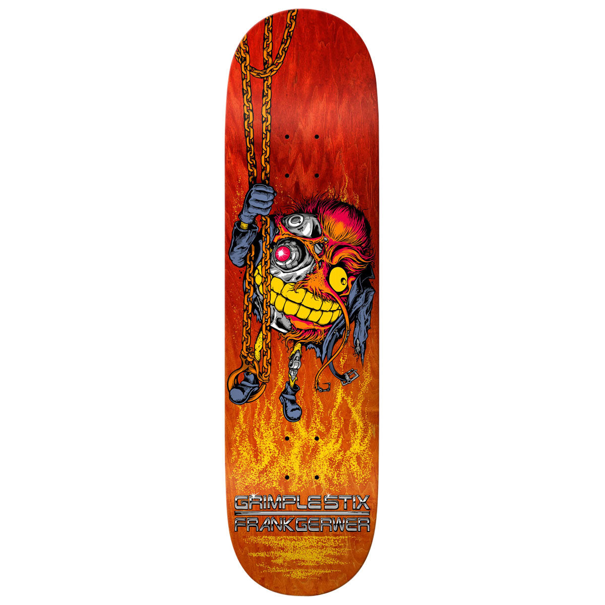 Anti-Hero DBX Gerwer Griplestix Grimplenator Skateboard Deck - Red - 8.25