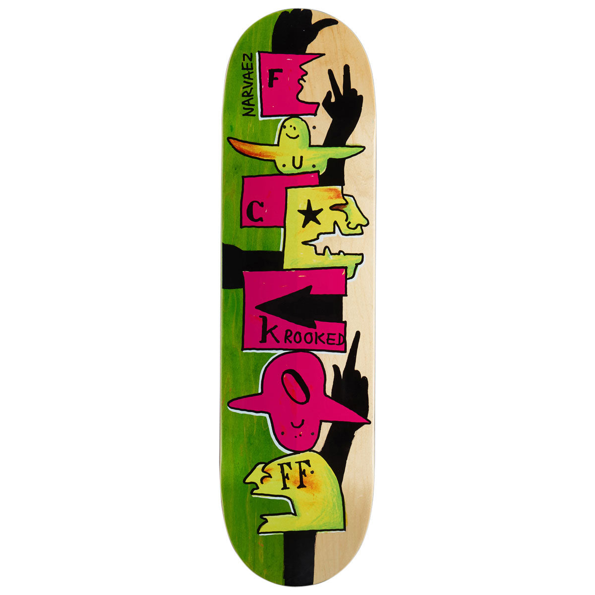 Krooked Narvaez F Off Skateboard Deck - 8.38