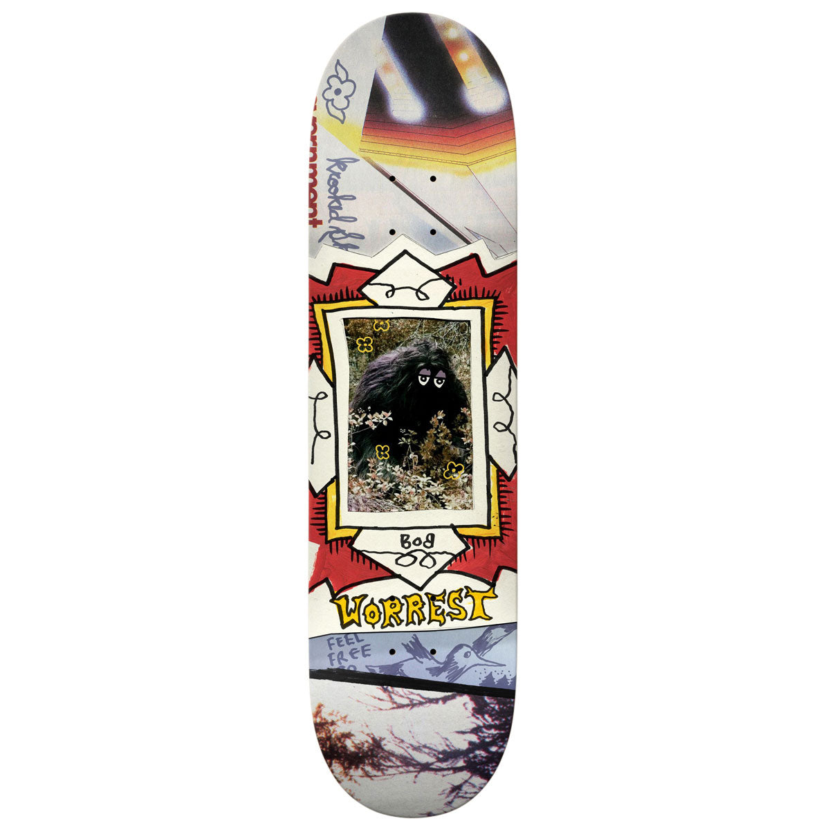 Krooked Worrest Big Foot Twin Tail Slick Skateboard Deck - 8.30