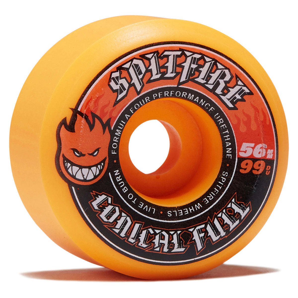 Spitfire F4 99 Team Color Pack Conical Full Skateboard Wheels - Orange - 56mm image 1