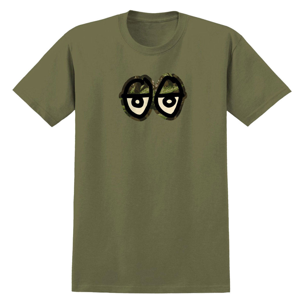 Krooked Eyes Camo T-Shirt - Military Green image 1