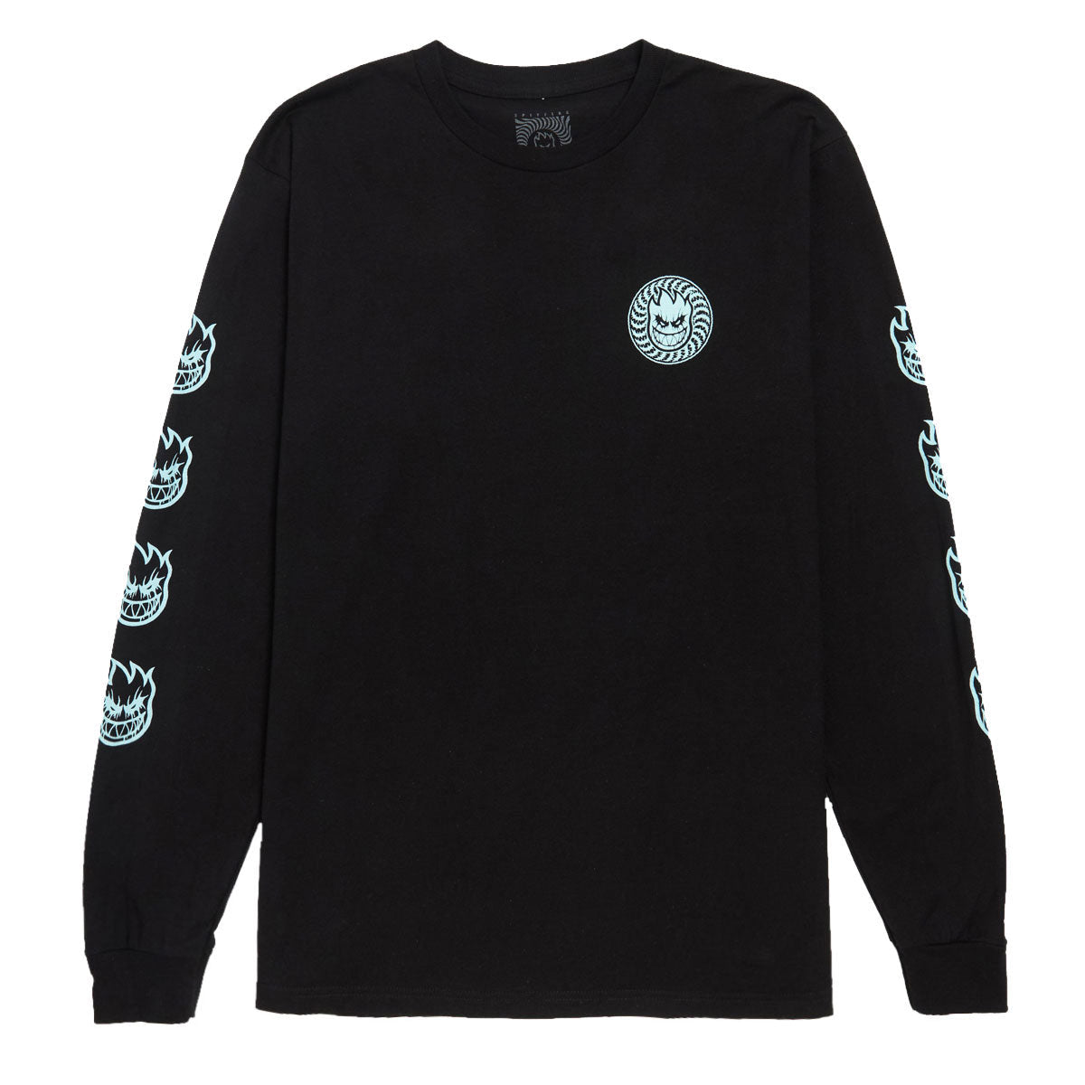 Spitfire Deathmask Classic Long Sleeve T-Shirt - Black/Glow image 2