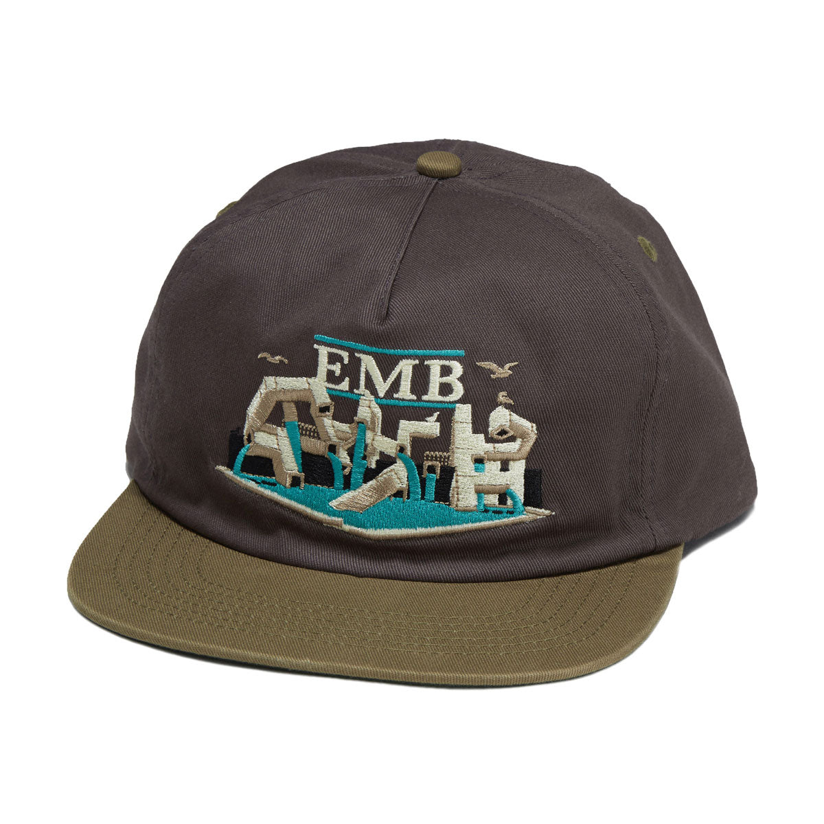 Real EMB Hat - Charcoal/Tan image 1