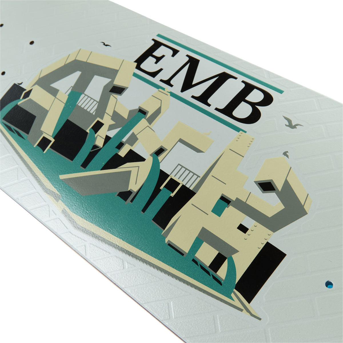 Real EMB Team Skateboard Deck - White - 8.25