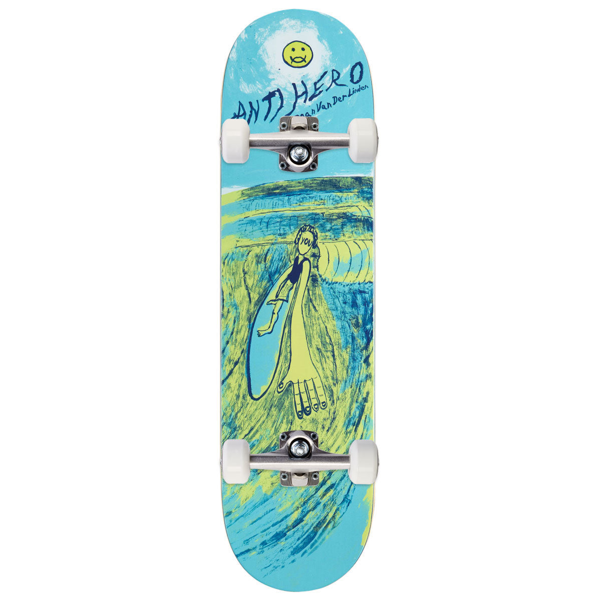 Anti-Hero Daan Expressions Skateboard Complete - Blue - 8.28