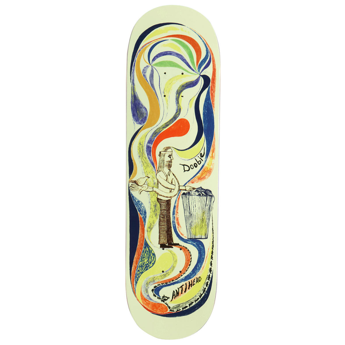 Anti-Hero Doobie Expressions Skateboard Deck - Cream - 8.75