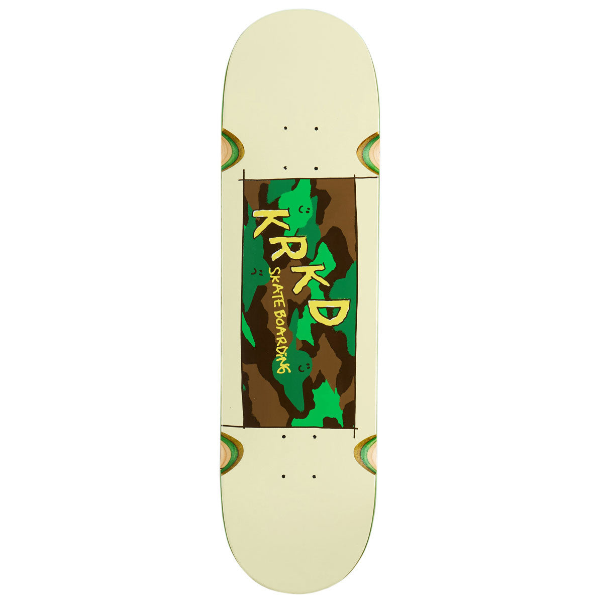 Krooked Kamo Wheel Wells Skateboard Deck - White - 8.50