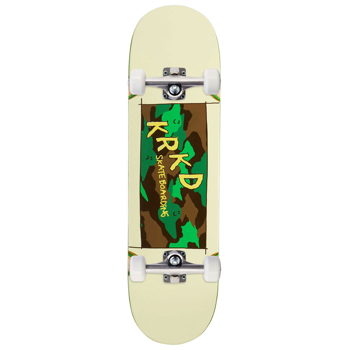 Krooked Kamo Wheel Wells Skateboard Complete - White - 8.50