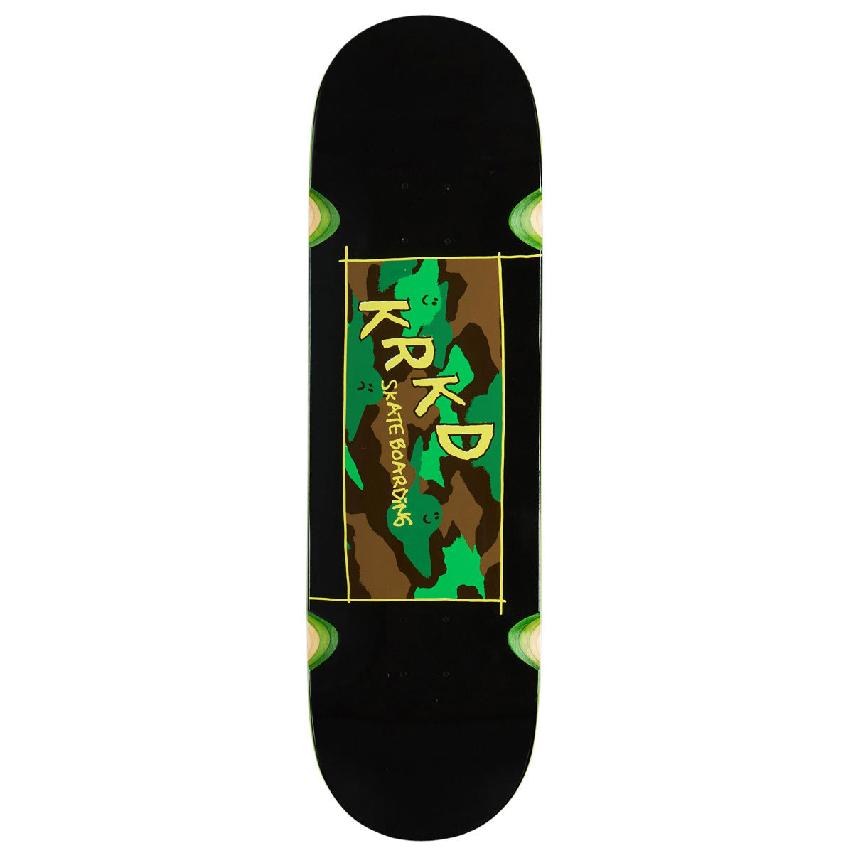 Krooked Kamo Wheel Wells Skateboard Deck - Black - 9.00