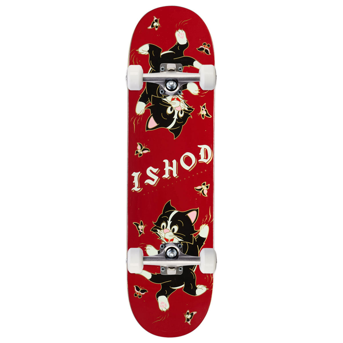 Real Ishod Kitten Scratch Twin Tail Skateboard Complete - 8.25