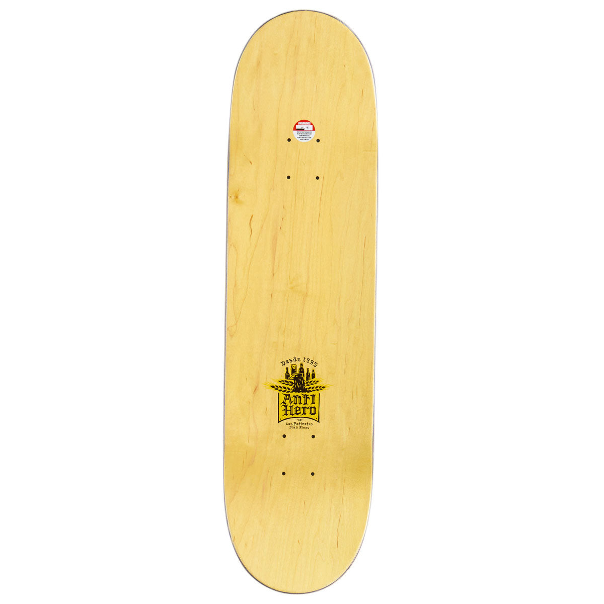 Anti-Hero Pfanner Mas Refrescos Skateboard Deck - Red - 8.38