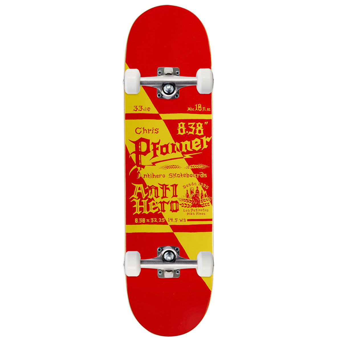 Anti-Hero Pfanner Mas Refrescos Skateboard Complete - Red - 8.38