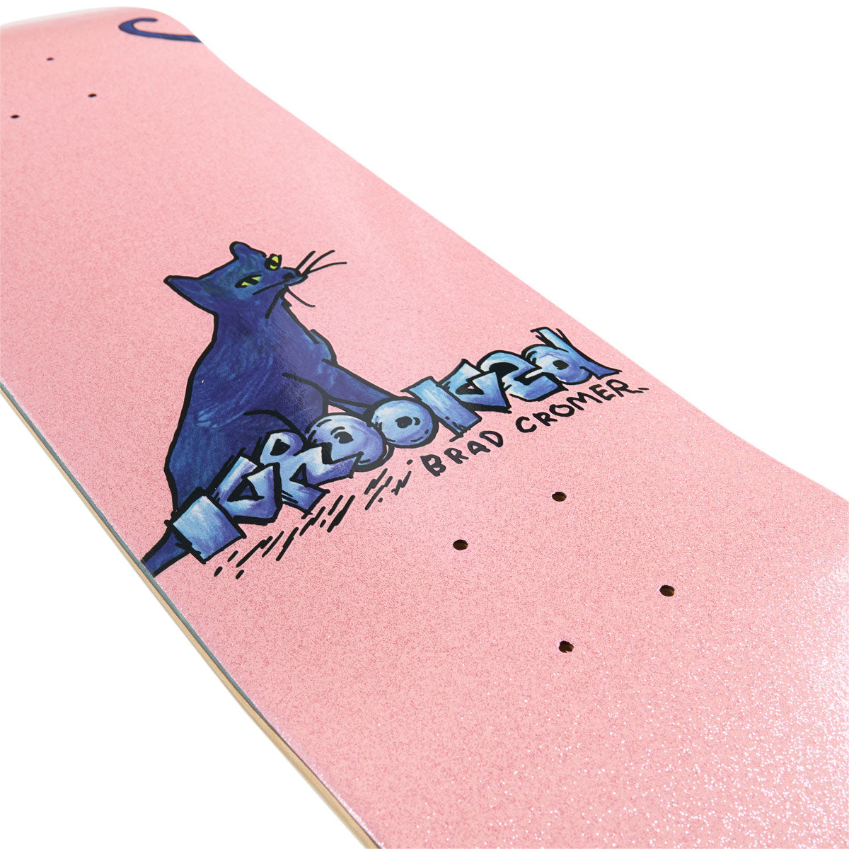 Krooked Cromer Kat Skateboard Deck - Pink - 8.38