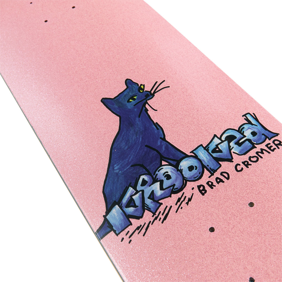 Krooked Cromer Kat Skateboard Deck - Pink - 8.38
