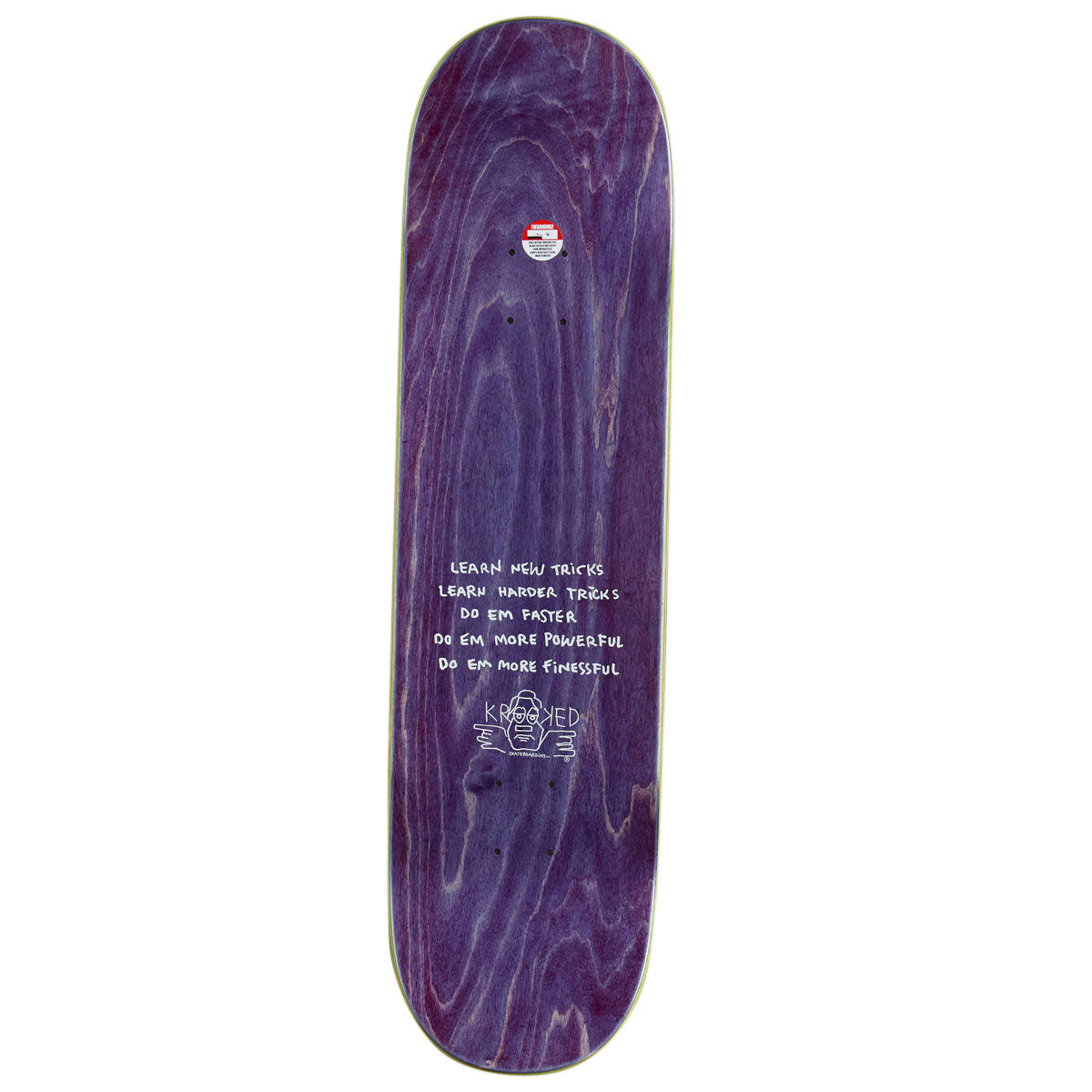 Krooked Manderson Complex Skateboard Deck - Maroon/Black - 8.38