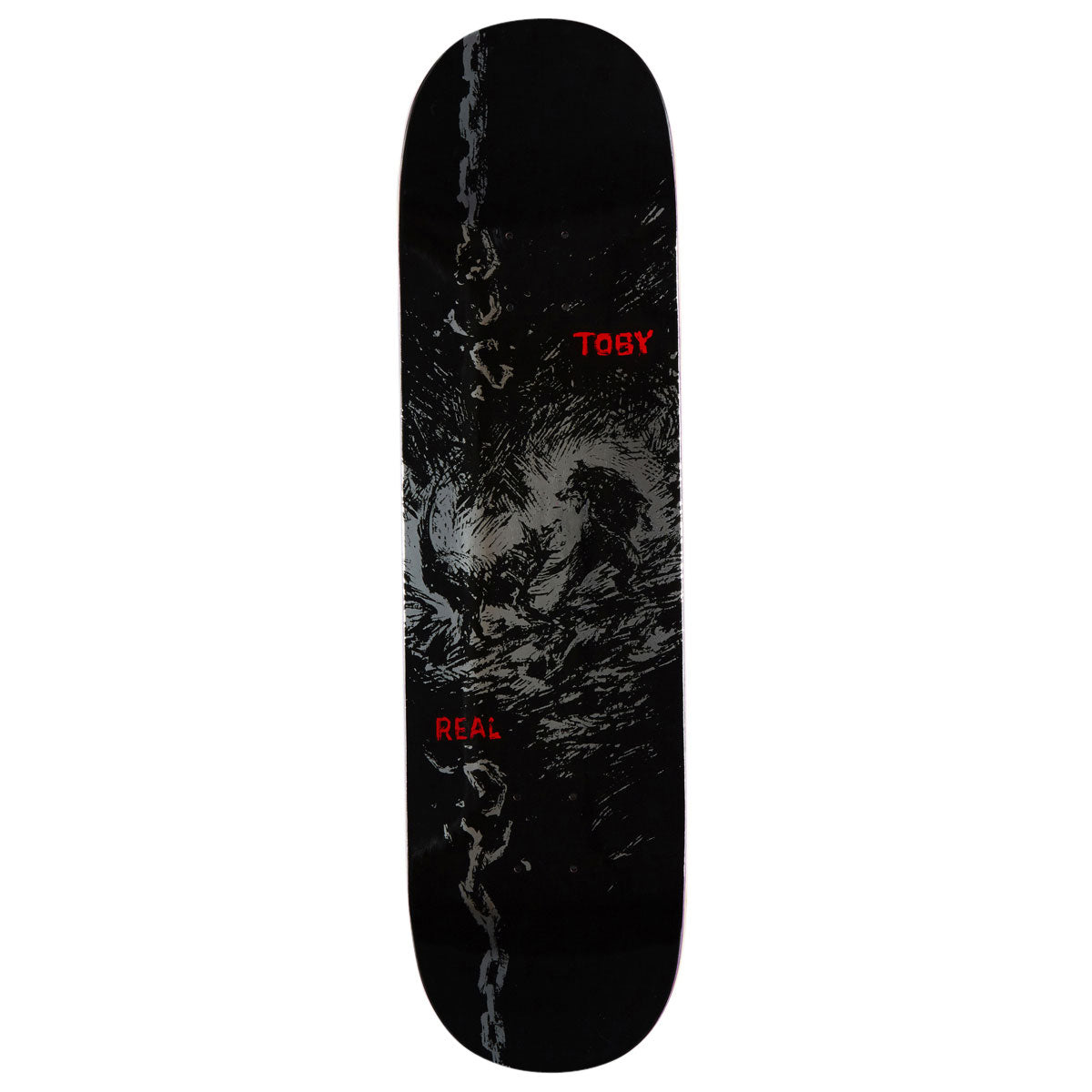 Real Toby Ryan Dog Bite Skateboard Deck - Black - 8.25