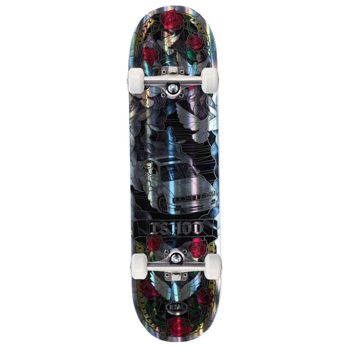 Real Ishod Holographic Cathedral II Twin Tail Skateboard Complete - 8.30