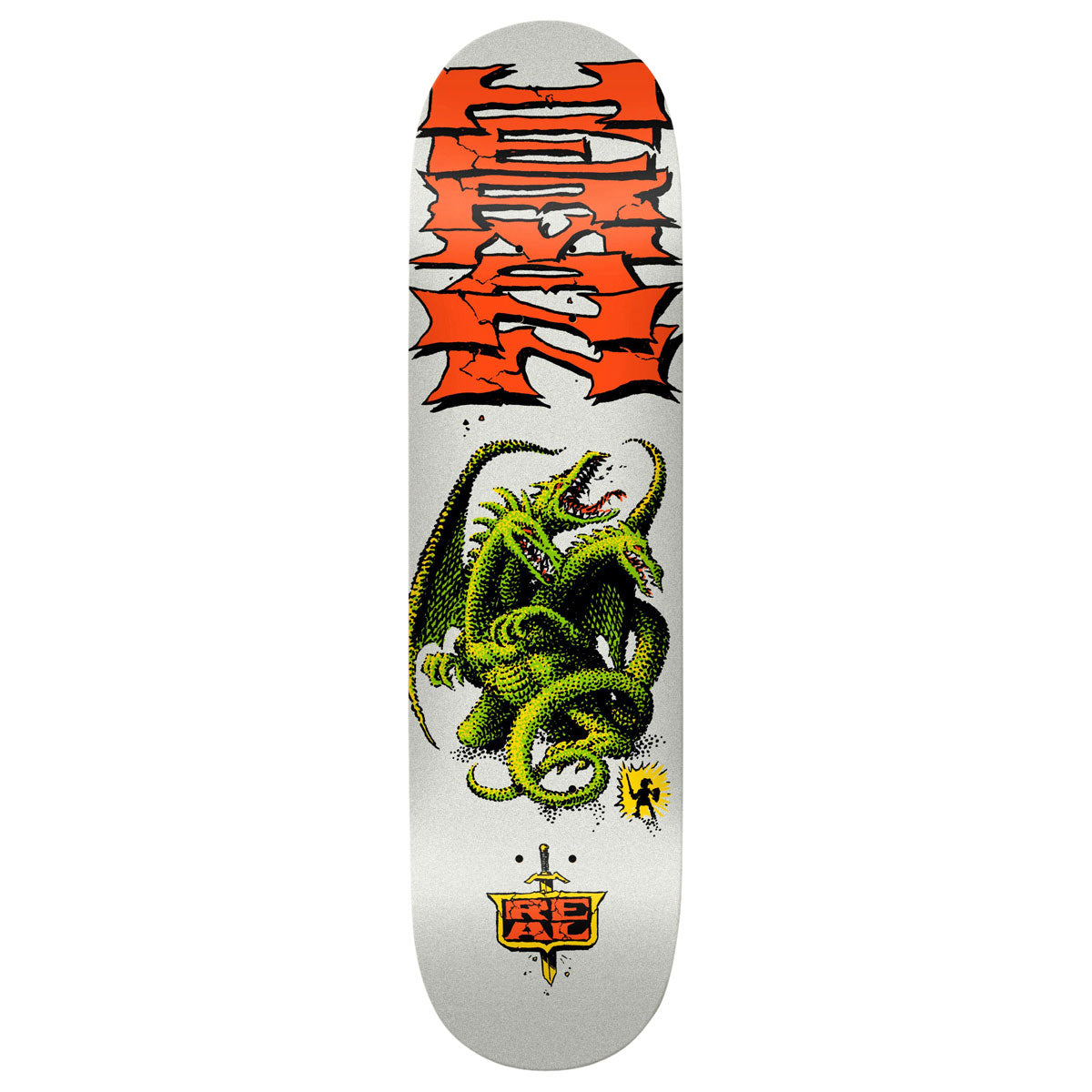 Real Hermann Dragon Slayer Skateboard Deck - Red - 8.50