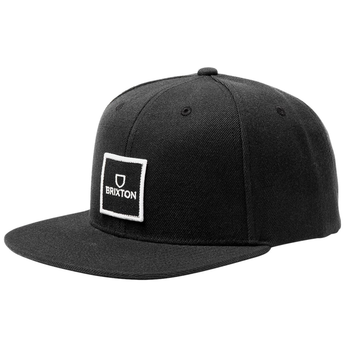 Brixton Alpha Square Mp Snapback Hat - Black/Black image 1